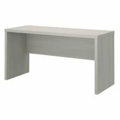 Office By Kathy Ireland Echo 60W Credenza Desk In Gray Sand - Engineered Wood