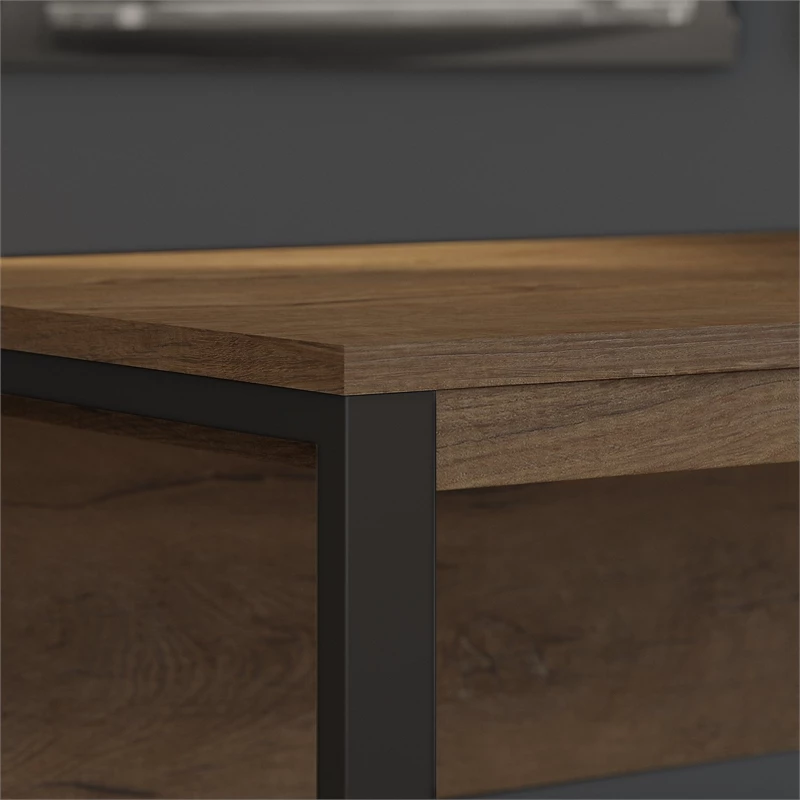 Bush Furniture Latitude 60W Writing Desk In Rustic Brown 5 Bush Furniture Latitude 60W Writing Desk In Rustic Brown - Image 3