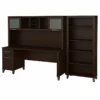 Somerset 72W Desk With Hutch And Bookcase In Platinum Gray - Engineered Wood -CYMAX Sales 1925055 L
