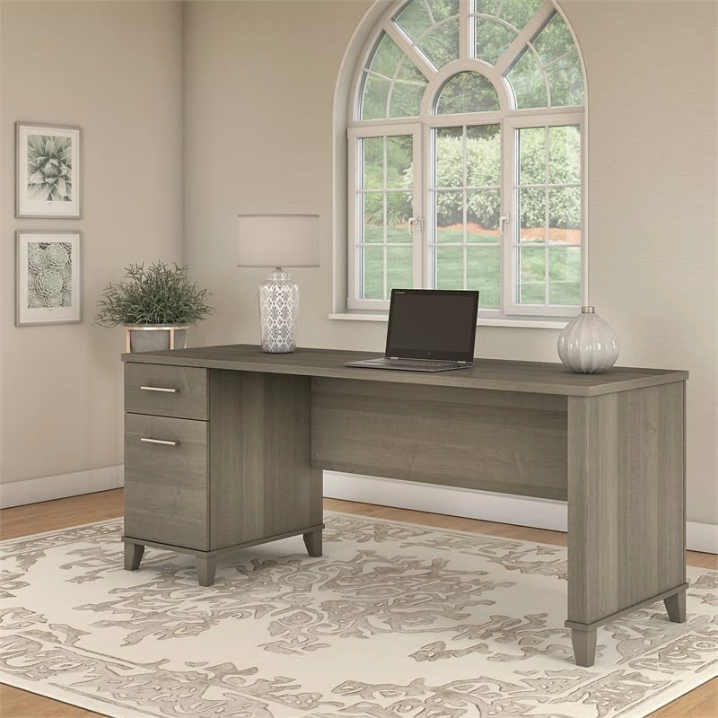 Bush Furniture Somerset 72W Office Desk With Drawers In Storm Gray 13 Bush Furniture Somerset 72W Office Desk With Drawers In Storm Gray - Image 11