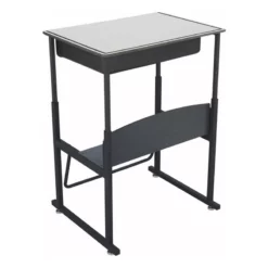 Safco Products Alpha Better Adjustable Height Black Desk 1204GR