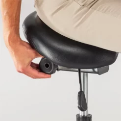 Safco Twixt Saddle Seat Stool Extended Height 3006BV Black Vinyl -CYMAX Sales 1925108 4 L
