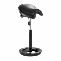 Safco Twixt Saddle Seat Stool Extended Height 3006BV Black Vinyl