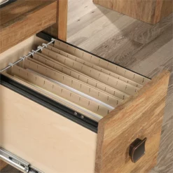 Sauder Cannery Bridge Engineered Wood L Shaped Desk In Sindoori Mango/Natural -CYMAX Sales 1927308 19 L