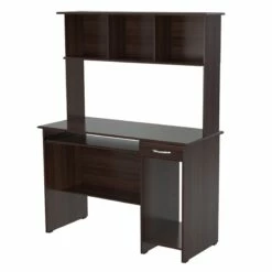 Inval America Espresso Computer Desk With Hutch