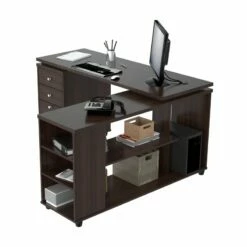 Inval America L-Shaped Computer Desk In Espresso -CYMAX Sales 1939844 4 L