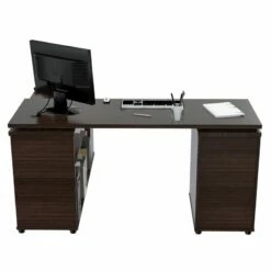 Inval America L-Shaped Computer Desk In Espresso -CYMAX Sales 1939844 5 L