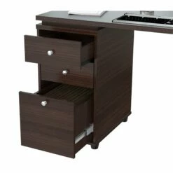 Inval America L-Shaped Computer Desk In Espresso -CYMAX Sales 1939844 6 L