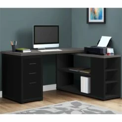 Computer Desk Home Office Corner L Shape Work Laptop Laminate Beige 26 Computer Desk Home Office Corner L Shape Work Laptop Laminate Beige -CYMAX Sales 1940016 1 L
