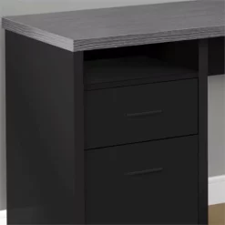 Computer Desk Home Office Corner 80"L L Shape Work Laptop Metal Grey -CYMAX Sales 1940021 2 L 1