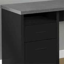 Computer Desk Home Office Corner 80"L L Shape Work Laptop Metal Grey White -CYMAX Sales 1940021 2 L