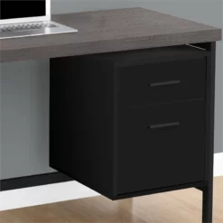 Computer Desk Home Office Laptop Storage Drawers 48"L Work Metal Black 9 Computer Desk Home Office Laptop Storage Drawers 48"L Work Metal Black -CYMAX Sales 1940023 2 L