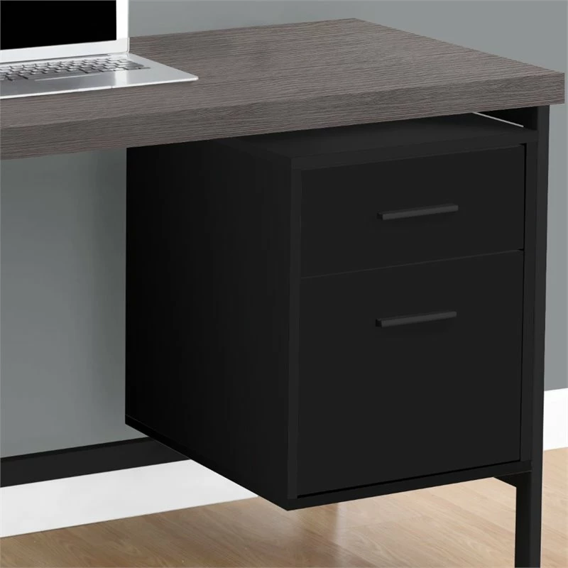Computer Desk Home Office Laptop Storage Drawers 48"L Work Metal Black 5 Computer Desk Home Office Laptop Storage Drawers 48"L Work Metal Black - Image 3