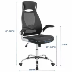 Modway Expedite Ergonomic Adjustable Swivel Mesh Fabric Office Chair In Black -CYMAX Sales 1944942 4 L