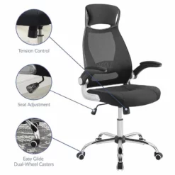 Modway Expedite Ergonomic Adjustable Swivel Mesh Fabric Office Chair In Black -CYMAX Sales 1944942 5 L