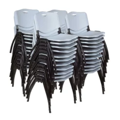 'M' Stack Chair (40 Pack)- Grey