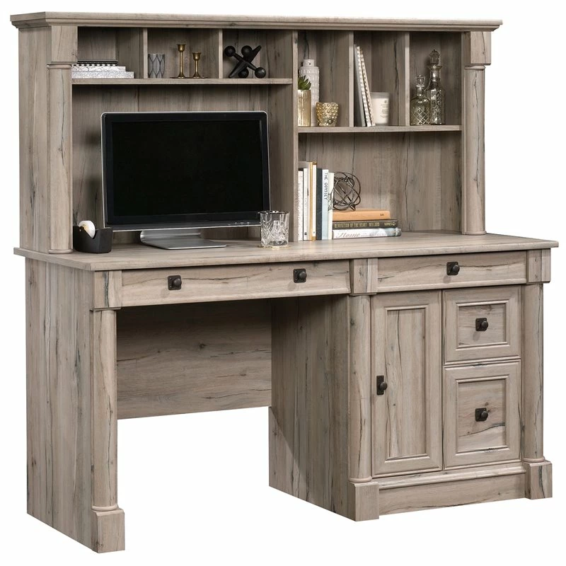 Sauder Palladia Engineered Wood Computer Desk With Hutch In Split Oak 4 Sauder Palladia Engineered Wood Computer Desk With Hutch In Split Oak - Image 2