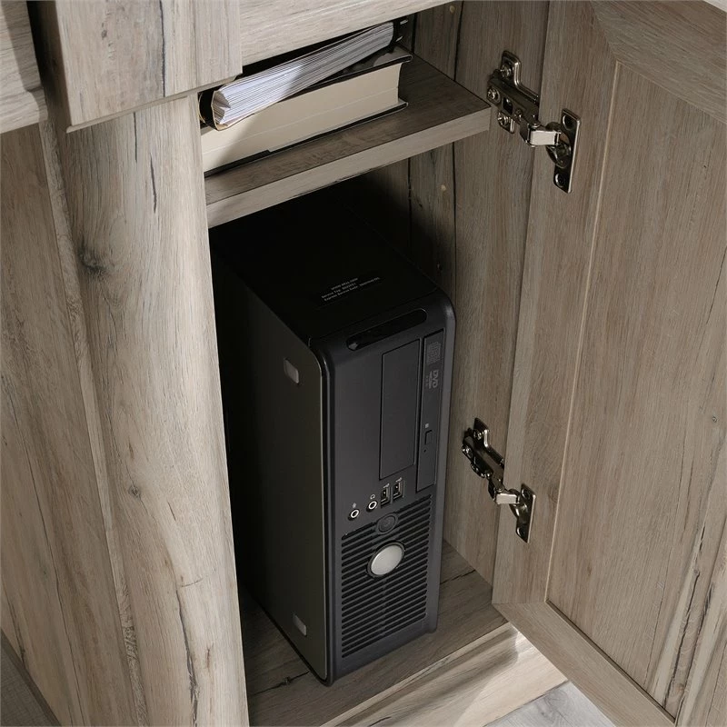 Sauder Palladia Engineered Wood Computer Desk With Hutch In Split Oak 6 Sauder Palladia Engineered Wood Computer Desk With Hutch In Split Oak - Image 4