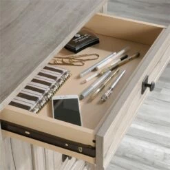 Sauder Palladia Engineered Wood Computer Desk With Hutch In Split Oak 26 Sauder Palladia Engineered Wood Computer Desk With Hutch In Split Oak -CYMAX Sales 1953060 12 L