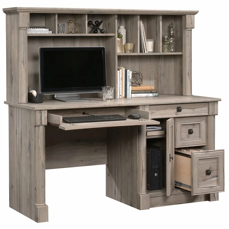 Sauder Palladia Engineered Wood Computer Desk With Hutch In Split Oak 12 Sauder Palladia Engineered Wood Computer Desk With Hutch In Split Oak - Image 10