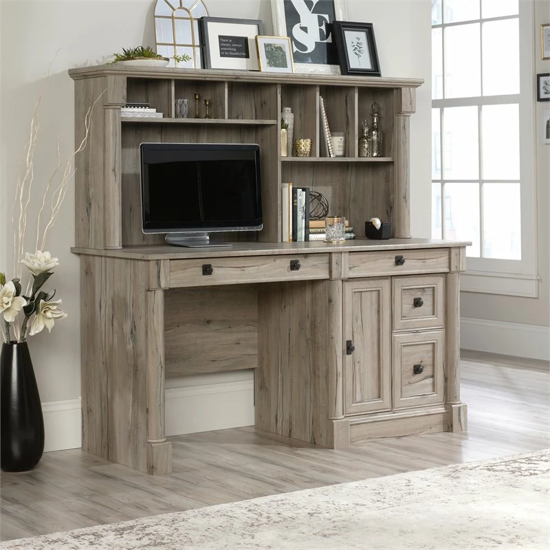 Sauder Palladia Engineered Wood Computer Desk With Hutch In Split Oak 14 Sauder Palladia Engineered Wood Computer Desk With Hutch In Split Oak - Image 12
