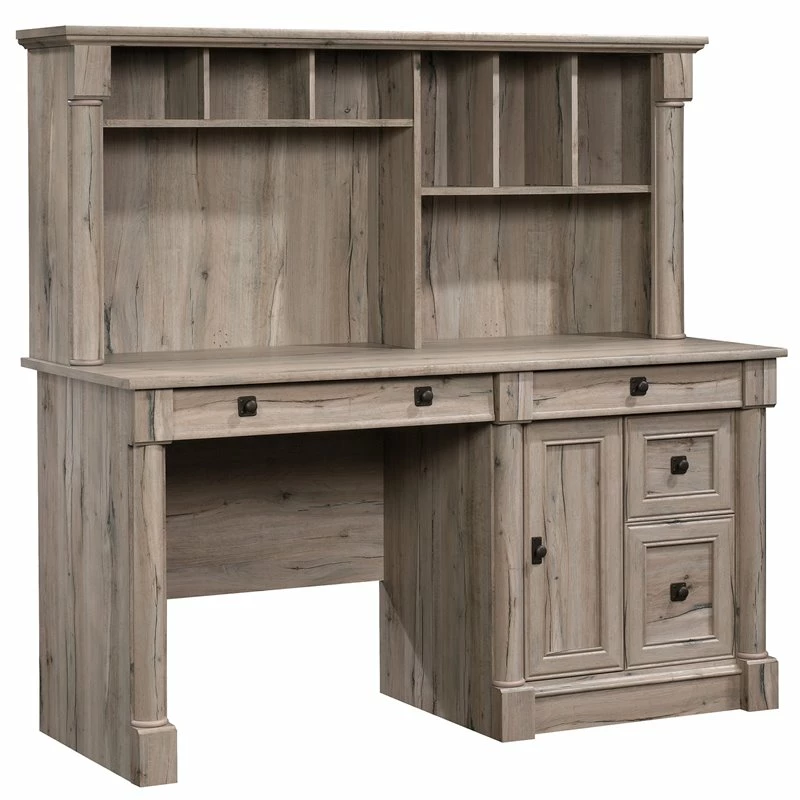 Sauder Palladia Engineered Wood Computer Desk With Hutch In Split Oak 3 Sauder Palladia Engineered Wood Computer Desk With Hutch In Split Oak