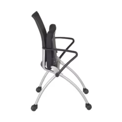 Regency 66" X 24" Training Table- Maple/ Black & 2 Chairs- Black -CYMAX Sales 1954524 3 L