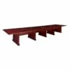 Prestige 240" Modular Conference Table With 3 Power Data Grommets- Mahogany -CYMAX Sales 1956595 L