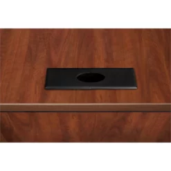 Legacy Single Pedestal Reception Desk- Cherry -CYMAX Sales 1956664 5 L