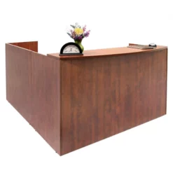 Legacy Single Pedestal Reception Desk- Cherry