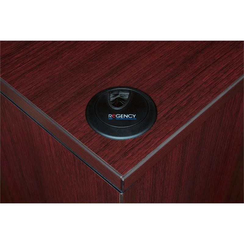 Legacy 71" Single Pedestal Left Corner Credenza- Mahogany 4 Legacy 71" Single Pedestal Left Corner Credenza- Mahogany - Image 2