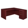 Legacy 71" Single Full Pedestal L-Desk With 47" Return- Mahogany -CYMAX Sales 1956758 L