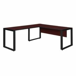 Structure 60" X 30" L-Desk Shell With 42" Return- Mahogany/Black