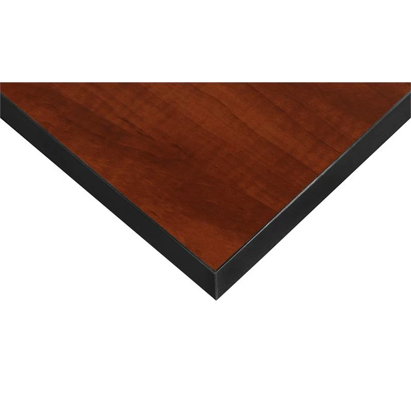 Structure 72" X 30" L-Desk W/ Laminate Credenza W/ Full Pedestal- Cherry/Black 4 Structure 72" X 30" L-Desk W/ Laminate Credenza W/ Full Pedestal- Cherry/Black - Image 2