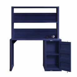 ACME Cargo Metal Frame Desk And Hutch With Storage Base In Blue 32 ACME Cargo Metal Frame Desk And Hutch With Storage Base In Blue -CYMAX Sales 1962617 5 L