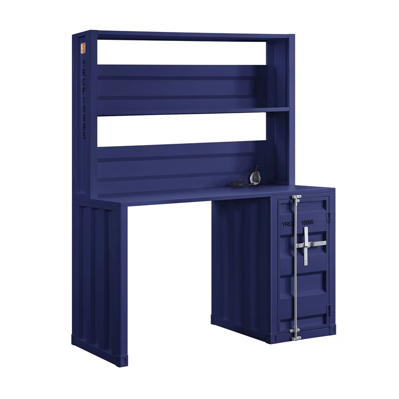 ACME Cargo Metal Frame Desk And Hutch With Storage Base In Blue 16 ACME Cargo Metal Frame Desk And Hutch With Storage Base In Blue - Image 14