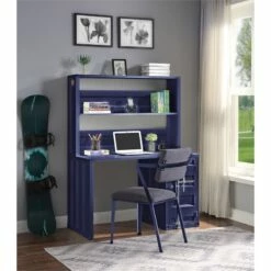 ACME Cargo Metal Frame Desk And Hutch With Storage Base In Blue 35 ACME Cargo Metal Frame Desk And Hutch With Storage Base In Blue -CYMAX Sales 1962617 8 L