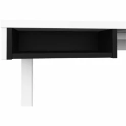 Bestar Pro-Vega L Shaped Adjustable Standing Desk With Credenza In White -CYMAX Sales 1962760 3 L