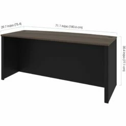 Bestar Connexion Bowfront Writing Desk In Antigua And Black -CYMAX Sales 1962790 5 L