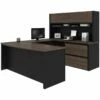 Bestar Connexion 5 Piece U Shaped Computer Desk In Antigua And Black