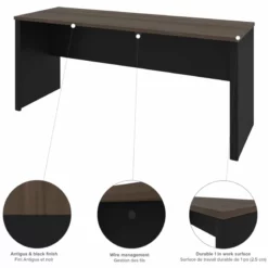 Bestar Connexion 2 Piece Standing Desk Set In Antigua And Black -CYMAX Sales 1962807 8 L