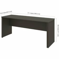 Bestar Prestige Plus Credenza Desk In Bark Gray And Slate 19 Bestar Prestige Plus Credenza Desk In Bark Gray And Slate -CYMAX Sales 1962810 4 L