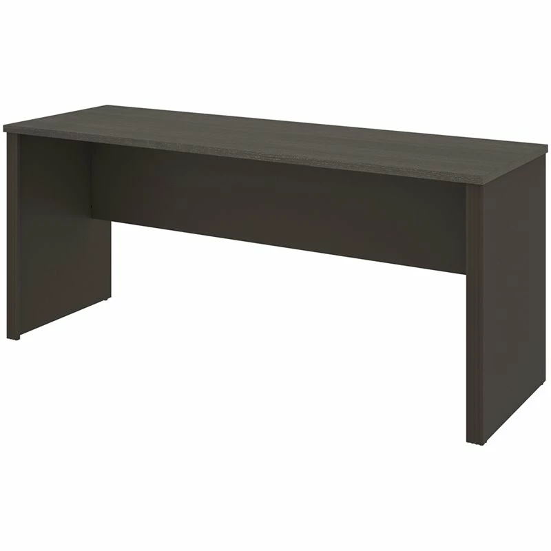 Bestar Prestige Plus Credenza Desk In Bark Gray And Slate 6 Bestar Prestige Plus Credenza Desk In Bark Gray And Slate - Image 4