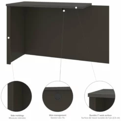 Bestar Prestige Plus Desk Return In Bark Gray And Slate -CYMAX Sales 1962813 2 L 1