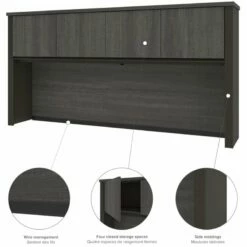 Bestar Prestige Plus L-Desk With Hutch In White Chocolate And Antigua -CYMAX Sales 1962815 15 L