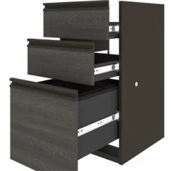 Bestar Prestige Plus U-Desk With Hutch In White Chocolate And Antigua -CYMAX Sales 1962816 12 L