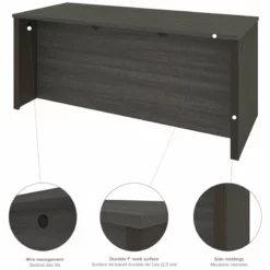 Bestar Prestige Plus U-Desk With Hutch In White Chocolate And Antigua -CYMAX Sales 1962816 16 L