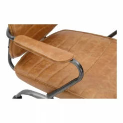 Executive Swivel Office Chair Cigare Tan Leather 19 Executive Swivel Office Chair Cigare Tan Leather -CYMAX Sales 1964120 5 L