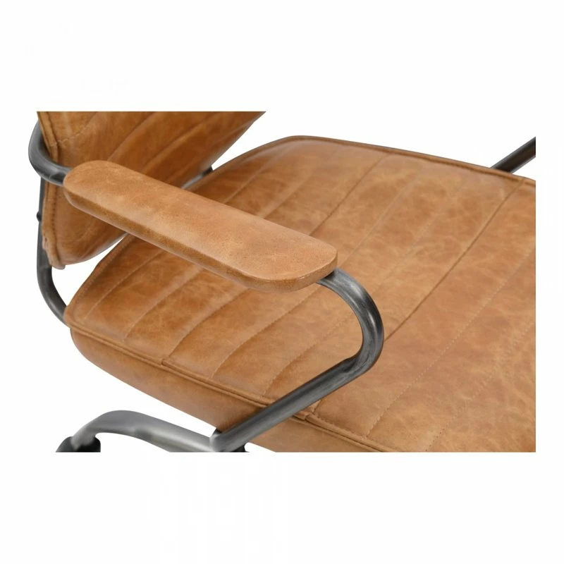Executive Swivel Office Chair Cigare Tan Leather 8 Executive Swivel Office Chair Cigare Tan Leather - Image 6