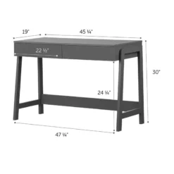 Liney Secretary Desk-Charcoal Gray-South Shore -CYMAX Sales 1965470 2 L